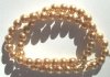 16 inch strand of 8mm Glass Pearls - Gold